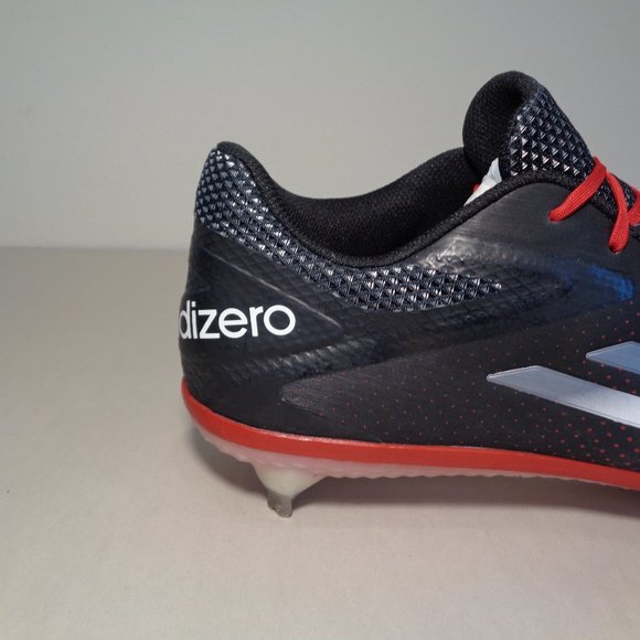 Adidas Size 13 M ADIZERO Black Red Baseball Cleats New Men\'s Shoes main image 11